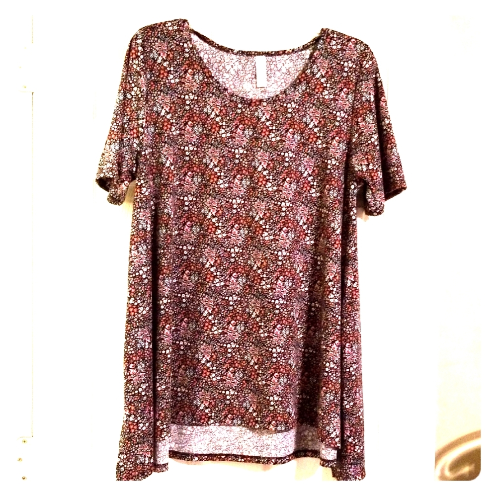 LuLaRoe Pretty Floral XL Perfect Tee